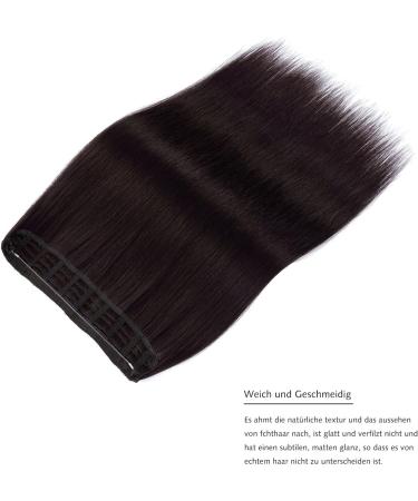 PARXITN Secret Hair Extensions 50 cm Long Invisible Wire Hair Extensions Secret Hair Extensions Silky Straight Synthetic Hairpieces Fish Line 1 Piece Hair for Women Dark Brown - Buy Online on GoSupps.com