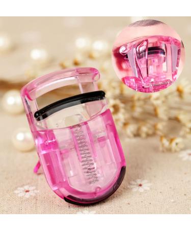 XHC Travel Mini Eyelash Curler Clip - Portable Makeup Cosmetic Tool for Curling Lashes Pink