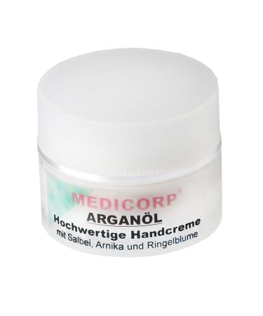 Medicorp Hand cream with argan oil for velvet-soft hands anti-aging cream for dry and stressed hands with glycerin immediately inserting not fatty 50 ml