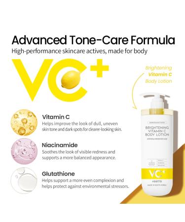 #OOTD Vitamin C Body Lotion, 750ml (25.36 fl oz.) Gentle Daily Moisturizer with Niacinamide & Glutathione for Dry & Sensitive Skin - Buy Online on GoSupps.com