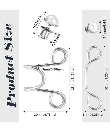 24pc Jean Button Pins Set | No Sew Waist Extender | Instant Jean Dress Fit | Pearl Style - Buy Online on GoSupps.com