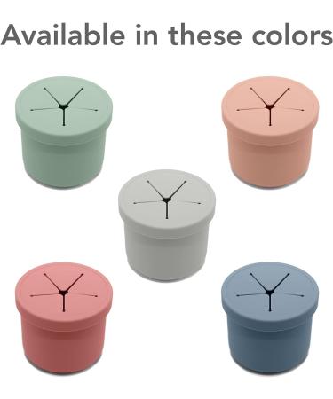 no ka Spill-Proof Snack Cup | Comes With A Lid | 100% Food-Grade Silicone | Soft & Perfect For Snacking | Dishwasher Friendly | Soft Blush | Size 12 Oz Soft Blush Snack Cup with Lid - Buy Online on GoSupps.com