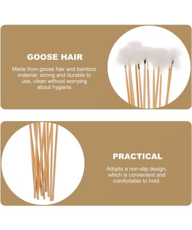 12Pcs Bamboo Handle Goose Hair Ear Pick - Ear Wax Remover & Cleaner Tool for Adults - Ear Care Supplies - Buy Online on GoSupps.com