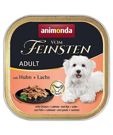 Animonda of the finest adult dog food wet food for adult dogs with chicken + salmon in sauce 22 x 150 g chicken + salmon in sauce 150 g (22 pack) - Buy Online on GoSupps.com
