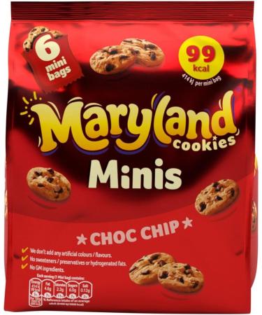 Chocolate Cookies Bundle with Maryland Mini Cookie Choc Chip 6 Pack 120g x2 and Double Chocolate 6 Pack 120g x2 (4 Pack) - Buy Online on GoSupps.com