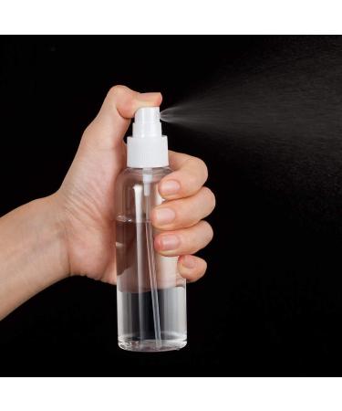 Transparent 100ml Fine Mist Spray Bottles - Travel Atomizer 4 Pack - Black & White - Ideal for eCommerce & International Shipping - Buy Online on GoSupps.com