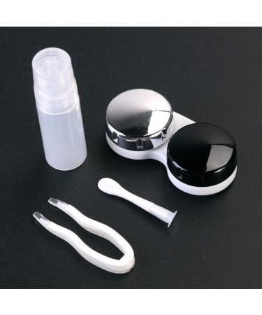 Faruta 2-Part Contact Lens Travel Set - Black Holder with Tweezers & Solution for Women & Girls - International Shipping Available - Buy Online on GoSupps.com