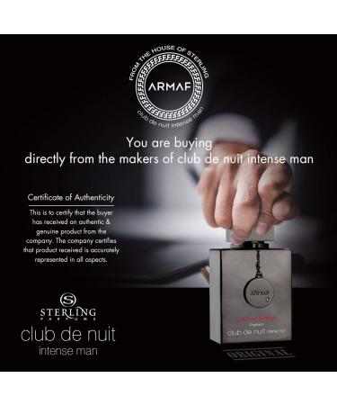 ARMAF Club De Nuit Intense Men Limited Edition Pure Parfum, Black, Woody Spicy Masculine Scent, 3.6 Fl Oz - Buy Online on GoSupps.com