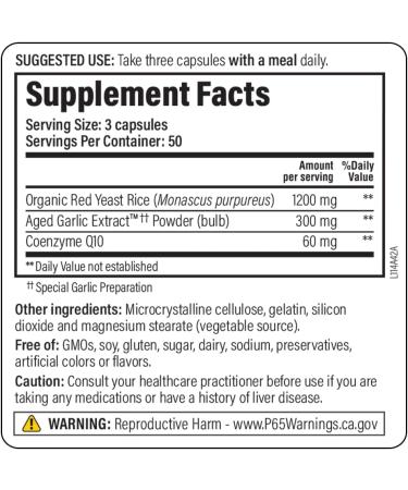 Kyolic Aged Garlic Extract Formula 114 Red Yeast Rice CoQ10 150 Capsules 150 Count (Pack of 1) - Buy Online on GoSupps.com