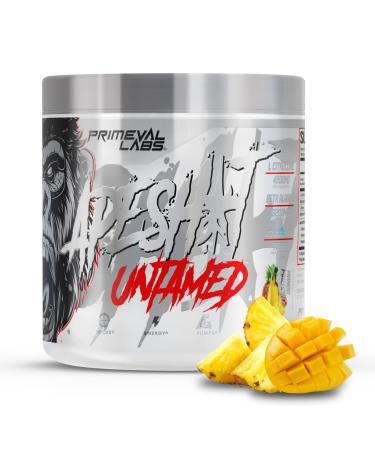Primeval Labs Ape Untamed Pre Workout Energy Drink Powder | Max Support for Pumps & Focus | Nitric Oxide Production Preworkout Energy with L-Citrulline, Beta Alanine, Mango Pineapple 40 Servings Mango Pineapple 40 Servings