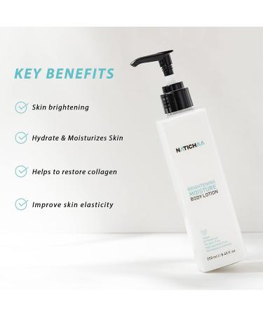 Collagen Brightening Body Lotion | Skin Tightening & Firming Moisturizer with Carrot & Glutathione | Vegan pH Balanced Formula | 8.45 fl oz - Buy Online on GoSupps.com