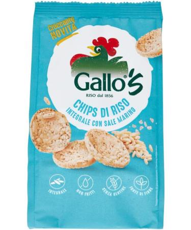  Italian Gourmet E.R. Riso Gallo Chips with Whole Grain Rice and Sea Salt snack with brown rice and sea salt 40g bag + Italian Gourmet Polpa di Pomodoro 400g box - Buy Online on GoSupps.com