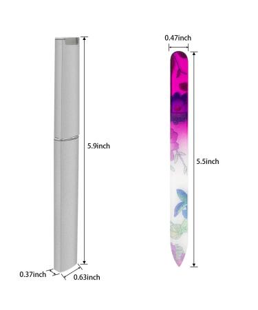 4 Pack Glass Nail Files - Crystal Double-Sided Manicure Set for Gentle Nail Care - Multi-Colored with Case - Perfect Gift for Women & Girls - Buy Online on GoSupps.com
