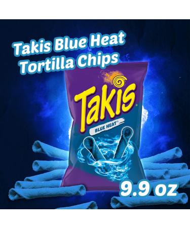 Takis Blue Heat Hot Chili Pepper Rolled Tortilla Chips - Spicy & Crunchy Flavored Snack (9.9oz, Pack of 2) - Buy Online on GoSupps.com