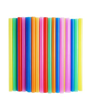 100 Pcs Jumbo Smoothie Straws,Colorful Disposable Wide-mouthed Large Straw.