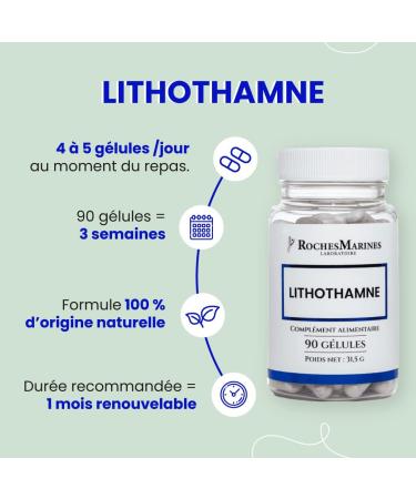 Roches Marines - Lithothamne - Bone Comfort - Calcium Supplement - Acid-Base Balance - 90 Capsules - Developed in France - Buy Online on GoSupps.com