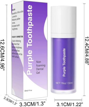 Purple Tooth Whitening: Violet Toothpaste for Stain Removal & Bright White Teeth (3PC) - Buy Online on GoSupps.com