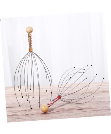 Anneome 6pcs Scalp Massage Brush Set | Handheld Hair Washer Scrubber | Steel & Wood Shampoo Tools for Relaxation - Buy Online on GoSupps.com