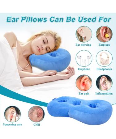 Piercing Pillow for Side Sleepers | Ear Protection & Pain Relief | CNH Ear Hole Pillow - Comfort Donut Pillow for Head & Ear | Perfect for Side Sleeping - Blue - Buy Online on GoSupps.com