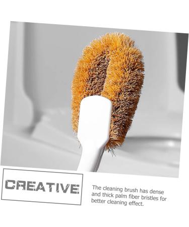 Solustre 2-Pack Toilet Brush Set - No Loss Toilet Cleaner & Gap Brushes for a Spotless Bathroom - White PP Handle - Buy Online on GoSupps.com