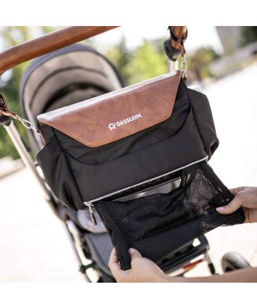 Buy Gesslein Leather Look Stroller Organizer - Practical Black Baby Accessories for International Shipping - Buy Online on GoSupps.com