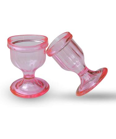 Pink Eye Wash Cups - Eye-shaped Rim for Effective Cleansing (Set of 2) - Buy Online on GoSupps.com