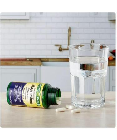 H4U Magnesium Sleep Support Bone & Muscle Health Dietary Supplement Vegetarian Capsules 200 mg 60 Count - Buy Online on GoSupps.com