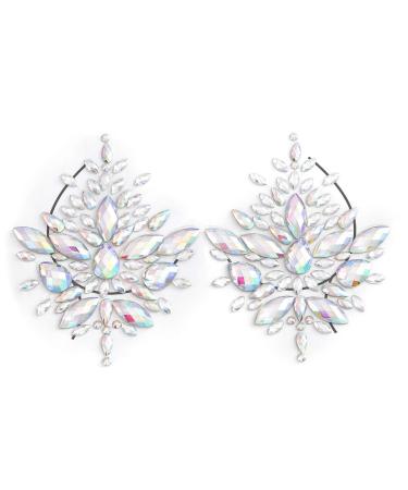 Barode Mermaid Chest Gems Sticker - Temporary Rhinestone Breast Tattoo for Women - Party Rave Festival Body Jewelry (1PCS) - Buy Online on GoSupps.com