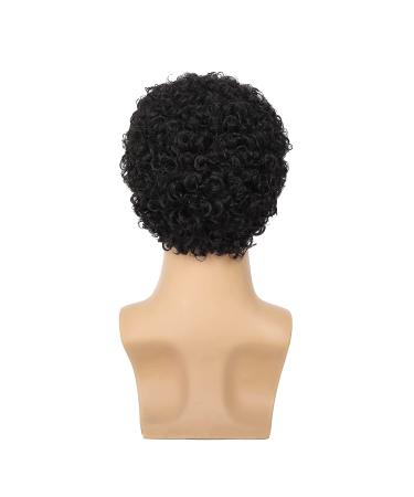 Swiking Short Black Afro Wig for Men - Rocker Style California Halloween Costume - Buy Online on GoSupps.com