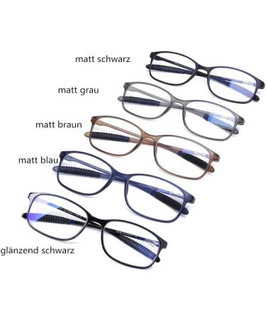 DOOViC Blue Light Filter Reading Glasses for Unisex TR259-C - Matte Gray 1.75x Magnification 9 Colors Available - Shop Now for International Shipping - Buy Online on GoSupps.com