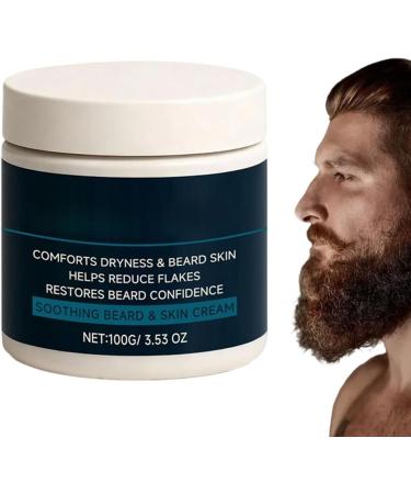 Moisturizing Beard Cream - 100g Softening Beard Cream Soothing Balm for Facial Hair - For shaving showering travel grooming and daily use - Buy Online on GoSupps.com