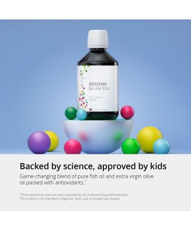 Zinzino - BalanceOil+ Tutti Frutti - Fish Oil Supplement for Kids with Extra Virgin Olive Oil Omega-3 (EPA+DHA) Olive Polyphenols - (300 ml) - Buy Online on GoSupps.com