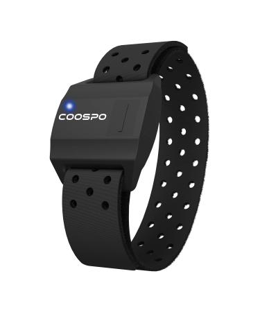 COOSPO Armband Heart Rate Monitor, Bluetooth ANT+ HR Optical Sensor for Sport, Rechargeable Dual Band IP67 HRM, Compatible with Peloton,Wahoo,Polar,Strava,Zwift,DDP Yoga COOSPO HW706 Armband Heart Rate Monitor
