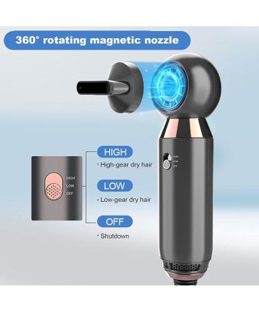 Syrisora Hair Dryer Household Electric Hair Dryer Adjustable Travel Portable Blow Dryer Hairdressing Tool (US Plug 110V) - Buy Online on GoSupps.com