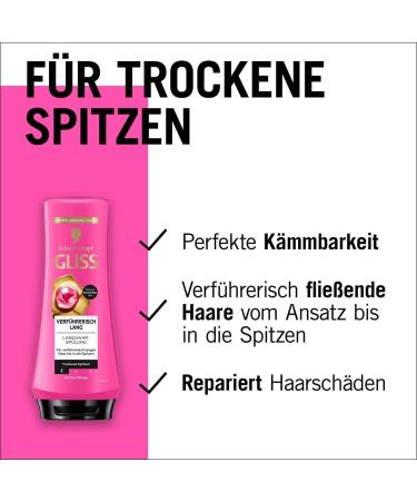 handle Gliss Conditioner seductively long 2 x 200 ml hair conditioner restores damaged hair lengths conditioner cares for dry ends 200 ml 2er Pack - Buy Online on GoSupps.com