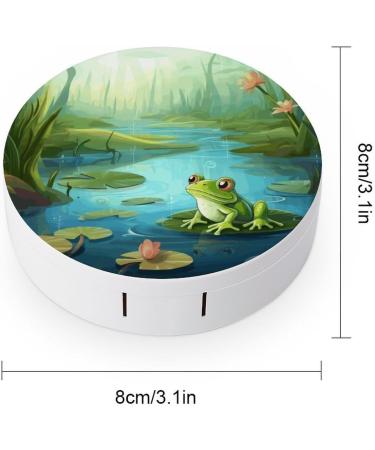 Buy Frog in a Pond Print Contact Lens Case | Plastic Contact Lens Care & Travel Box - Buy Online on GoSupps.com