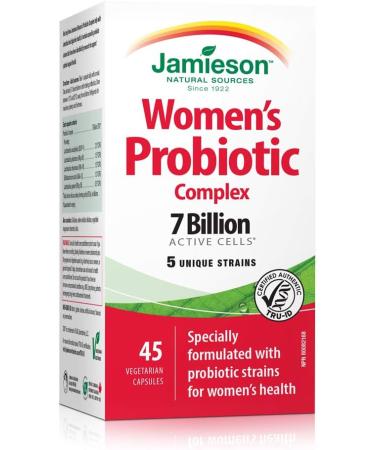 Jamieson Women's Probiotic Complex 7 Billion 45 Veg caps & Cranberry Complex 250 mg - Vegetarian Gluten-Free 100 Count (Pack of 1) Probiotic Complex + Cranberry Complex 100 - Buy Online on GoSupps.com