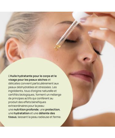 PlantaDea Moisturizing Face and Body Oil for Atopic Dermatitis and Psoriasis 50 ml - Face Oil for Dry Skin - Ideal for Men and Women - Organic 100% Natural - Buy Online on GoSupps.com