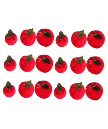Zerodeko 18pcs Christmas Apple Pendant Xmas Party Supplies Fruit Xmas Ornaments Christmas Tree Fruit Decorations Christmas Tree Ornaments Home Decorations Party Bag Fabric 6cm Red