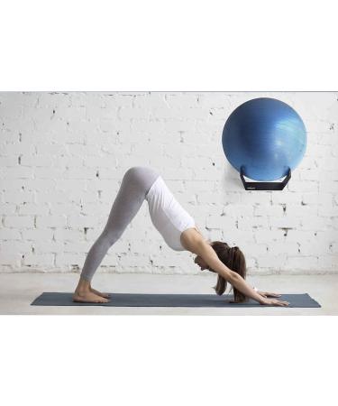 Meollo Wall Bracket for Pilates Ball - 100% Carbon Steel - Black - 2 Units | Fitness Yoga Balance Physiotherapy & Pregnancy - Buy Online on GoSupps.com