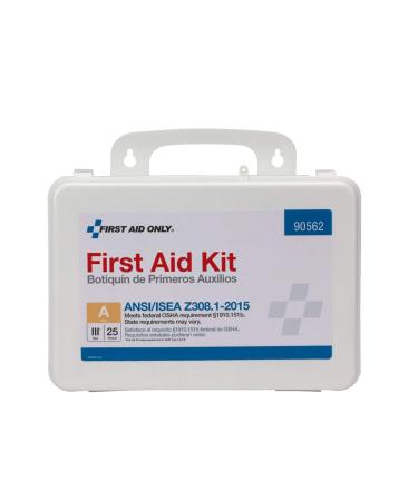 First Aid Only 90562 ANSI A 25-Person Emergency First Aid Kit for Office  Home  and Construction  89 Pieces