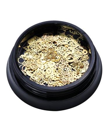 Xmas Design Ring Bell Elk Snowflake Spangles for Gel Paillettes Sequins for Nails Christmas Nail Decoration Gold Glitter Flakes Nails Sequins