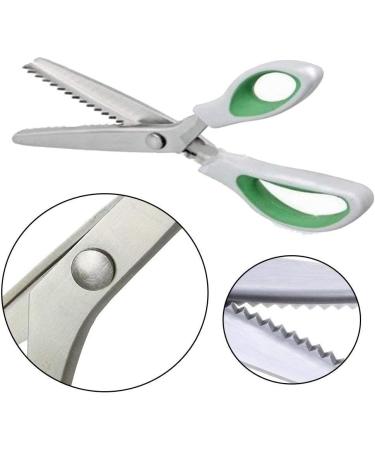 NEJLSD Ultra Sharp Pinking Shears for Fabric - Zig Zag Cut Scissors for Dressmaking - Comfort Grips Sewing Scissors - Professional Handheld (Green) - Buy Online on GoSupps.com