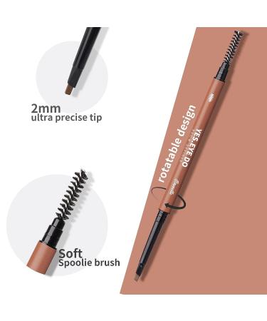 Dark Brown Eyebrow Pencil - Dual-sided Mechanical Brow Pen for Precise Filling & Sculpting - Longlasting & Water-resistant - Chocolate Shade - Buy Online on GoSupps.com