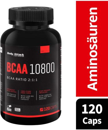 Buy Body Attack BCAA 10 800 - 120 Capsules for Muscle Recovery | Fast International Shipping - Buy Online on GoSupps.com