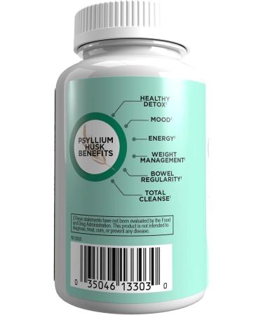 Gut Response CleanSweep Capsules - Natural Psyllium Seed Husk Fiber Supplement for Healthy Bowel Movements - 90 Capsules - Buy Online on GoSupps.com