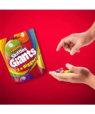 3 x Skittles Giant Crazy Sour Vegan Sweets 132G Delicious Tasty And Twisty Treat Gift Hamper For Birthday Christmas Sold By Kidzbuzz - Buy Online on GoSupps.com