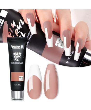 Beautilux acrylic gel long-lasting nail art gel nail extension natural look color tube uv gel nail extension nail gel 50ml k50-15 brown - Buy Online on GoSupps.com