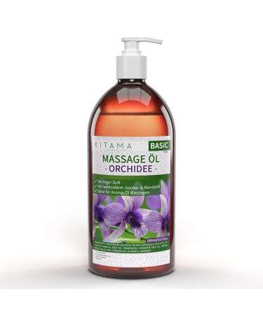 Kitama massage oil aroma orchid - body oil for massages - care oil - aroma oil - nourishing relaxation oil - Thai - 1000ml (1 -liter) orchid 1 l (1 Pack)