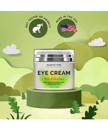 MAJESTIC PURE Under Eye Cream with Hyaluronic Acid - Anti Aging & Firming, 50ml - Buy Online on GoSupps.com